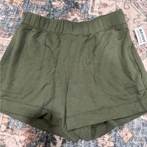 Old Navy Green Athletic Shorts Relaxed Fit Elastic Waist